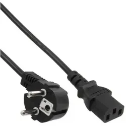 INLINE - Netzkabel - Schutzkontakt gewinkelt auf Kaltgerätestecker C13 - 7m