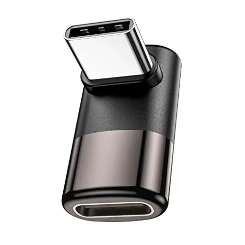 MOGOOD USB C 90 Grad Adapter, C Stecker zu C Buchse USB C Extender Adapter Typ-C Datenübertragung PD100W schnelles Aufladen und 8K@60Hz Video durchlaufen, für Steam Deck Zubehör und mehr Typ C Geräte