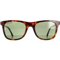 Lacoste Carré Herren Sonnenbrille Dark Havana Green L933S - Elegante, quadratische Sonnenbrille aus leichtem Acetat. Ideal für stilvolle Auftritte und mit markentypischem Logo für authentischen Look.