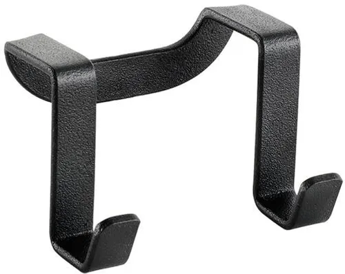 Metaltex Galileo Lava Doppelhaken schwarz - Eleganter Doppelhaken mit exklusiver Metaltex-TouchTherm-Beschichtung in mattem Schwarz. Inkl. 6 selbstklebenden Silikonpads für kratzfreien Halt und sicheren Einsatz in Küche oder Bad.