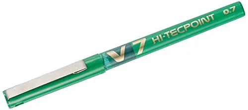Pilot V7 Hi Tecpoint Tintenroller mit flüssiger Tinte Einzelbett grün