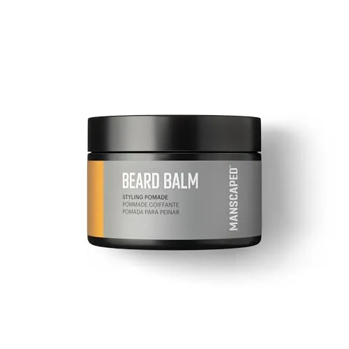 MANSCAPED® Beard Balm, Styling Pomade with Shea Butter, Coconut Oil & Beeswax Moisturizes, Softens, Strengthens & Shines Beards, Mustaches & Facial Hair, (57 g)