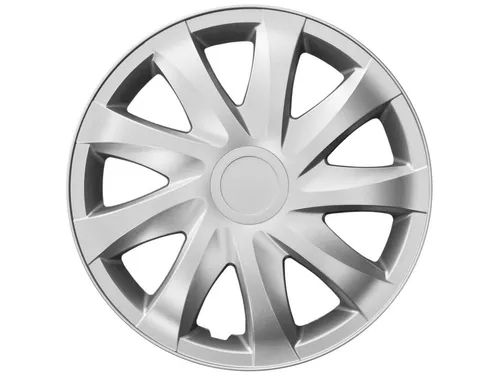 NRM Radkappe DRACO 15 Zoll Silber – Premium Radzierblenden für Stahlfelgen - Set aus 4 hochwertigen Radkappen aus splitterfestem ABS-Kunststoff. Verleihen Sie Ihrem Auto einen neuen Look und profitieren Sie von der einfachen Montage für eine schnelle optische Aufwertung!