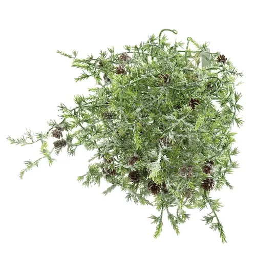 GASPER Weihnachtsdeko Zederngirlande Grün beschneit 190 cm - Kunstpflanzen