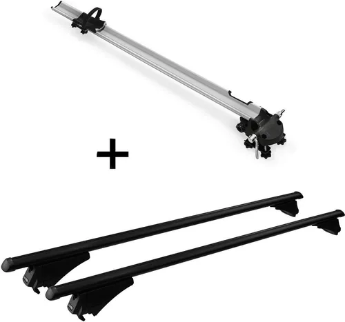 Fahrradträger Bike Pro + Relingträger Tiger Alu XL kompatibel mit für Lexus NX Hybrid ab 2014