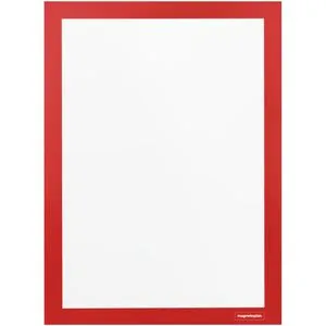 Magnetoplan Inforahmen 1131906 magnetofix, A4, Rückseite selbstklebend, rot, 2 Stück