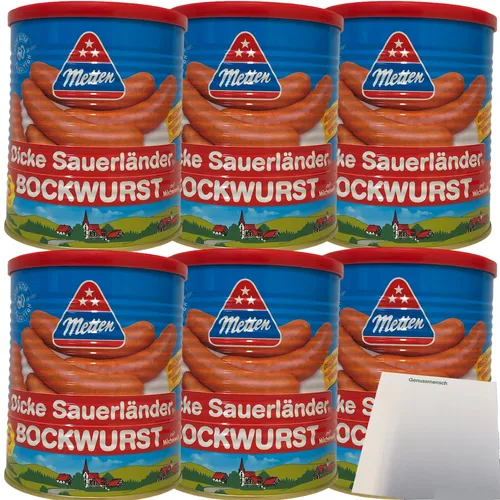 Metten Dicke Sauerländer Bockwurst 5x80g 6er Pack 6x400g Dose usy Block