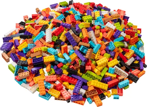 LEGO® Steine Hochsteine Bunt Gemischt 960 gr. - 600 Stück Kreativbausteine - LEGO® Bausteine in bunten Farben, ideal für kreatives Bauen und Spielen. Fördert Fantasie und Problemlösungskompetenz – perfektes Geschenk für LEGO® Fans!