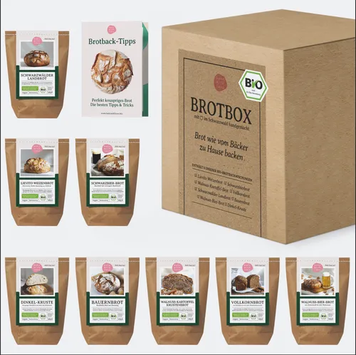 Brot Probierbox Bio Brotbackmischung Set Brot backen Geschenkset Probierset 8er