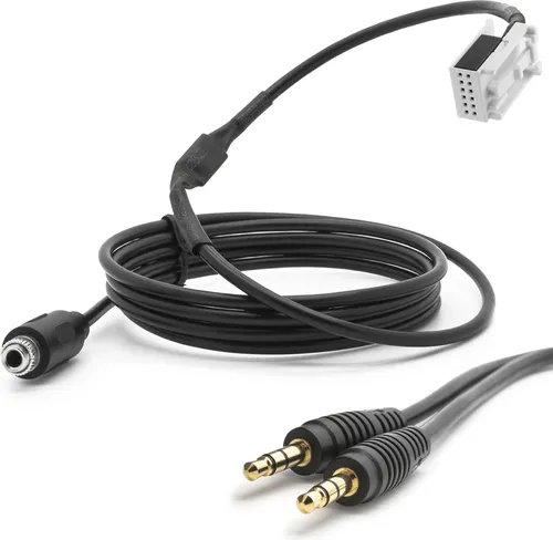 AUX Adapter Kabel Line In 12pol Radio Audio MP3 passend für BMW E60 E61 E63 + Klinkenkabel
