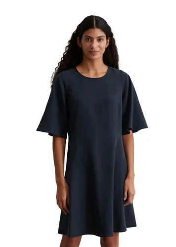 Midikleid MARC O'POLO aus TENCELTM Lyocell-Leinen-Mix - Damenkleid in muted blau, aus einem besonders weichen Lyocell-Leinen-Mix, ideal für warme Tage und schicke Anlässe.