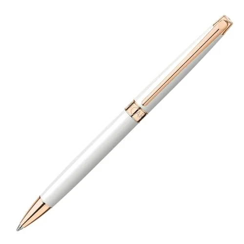 Caran d'Ache Kugelschreiber Léman Slim rosevergoldet in der Farbe Weiß, 4781001