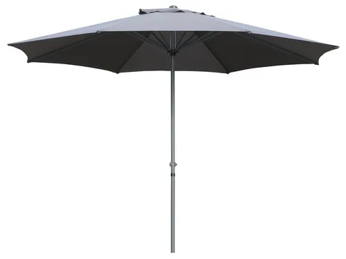 Pure Home & Garden Sonnenschirm Sunny 400 cm - Sonnenschirm mit 4 m Durchmesser, wasserabweisend, abnehmbarer Bezug und praktischem Kurbelmechanismus für einfachen Gebrauch – ideal für Garten, Terrasse oder Balkon.