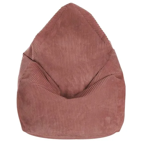 DreamRoots Sitzsack für Kinder 80x80x120cm - Cord Bean Bag Chair mit Füllung, Lehne und Bezug - für Mädchen und Jungen