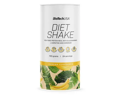 Biotech USA Diet Shake 720 g Pulver - Proteine - Leckeres Diätgetränk zur Gewichtsreduktion mit Molkeproteinen, Ballaststoffen und nur 110 kcal pro Portion, ideal für Muskelaufbau und gesunde Ernährung.