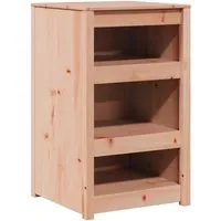 vidaXL Küchenschrank mit Regal Braun 55 x 55 x 92 cm - Küchenunterschrank aus massivem Kiefernholz, ideal für modernen Stauraum mit 3 Regalen. Bringt rustikalen Charme in deine Küche und sorgt für Ordnung beim Kochen.