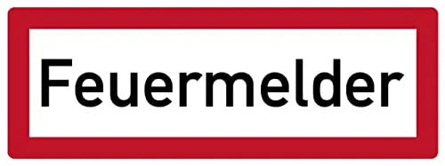 Aufkleber Hinweis „Feuermelder“ Brandschutz Schild Folie selbstklebend ähnl. DIN 4066 | 297x105mm Made in Germany