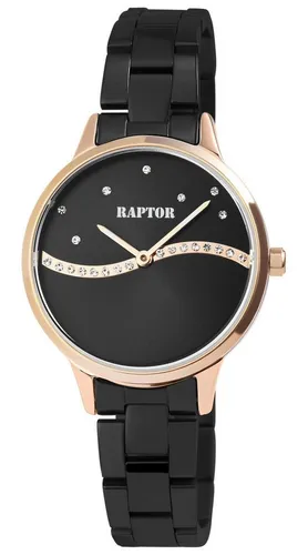 Raptor Quarzuhr Flake Damenuhr mit Edelstahlband - Elegante Damenarmbanduhr mit hochwertigem Miyota Quarzuhrwerk, strahlendem Zifferblatt und Glitzersteinen. Ideal für stilbewusste Frauen. Kategorie: Armbanduhren.