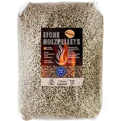 Flameup Holzpellets Eiche 30 kg - Ideal für Grill und Smoker - Grillzubehör aus 100% Eiche, sorgt für ein intensives Raucharoma beim BBQ und ist perfekt für Pizzaöfen.