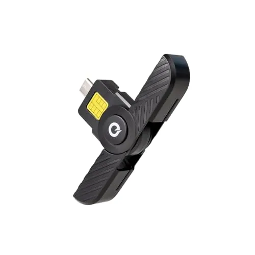 TOOQ TQR-3011B – Chipkartenleser, elektronischer DNI, USB-C, Farbe Schwarz