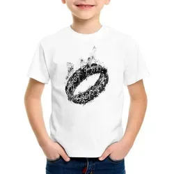 style3 T-Shirt Eine Ring Der Lord frodo herr der ringe lord of the rings weiß 116