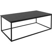 ML-Design Couchtisch rechteckig schwarz 110x39,5x59 cm - Stylischer Couchtisch im minimalistischen Industriedesign, aus pflegeleichtem, kratzfestem Metall, ideal für Wohnzimmer, Schlafzimmer oder Büro.