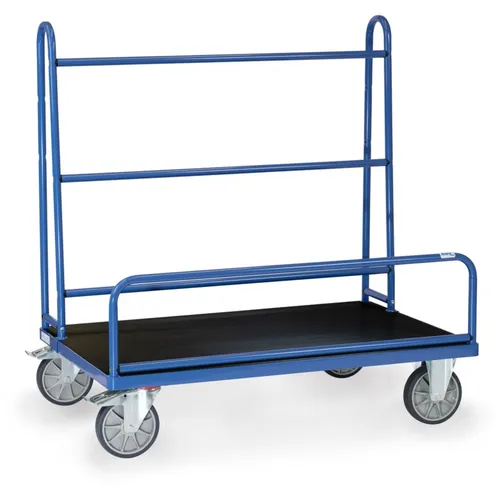 Fetra Plattenwagen 4433 - Robuster Transportroller mit 600 kg Tragkraft - Transportroller für Glasscheiben, Holz- und Rigipsplatten. Rutschhemmende Plattform mit Gummibeschichtung schützt empfindliche Güter. Made in Germany, ideal für professionelle Anwendungen.