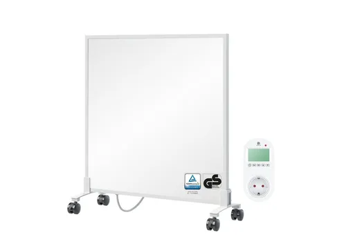 BR Bringer Infrarotheizung Standgerät 300 Watt - Energiesparend und Mobil - Elektroheizkörper mit CarbonCrystal Heizelement für schnelle Wärmeverteilung, ideal für Asthmatiker. Mit Rollen für flexible Nutzung und 5 Jahre Garantie.