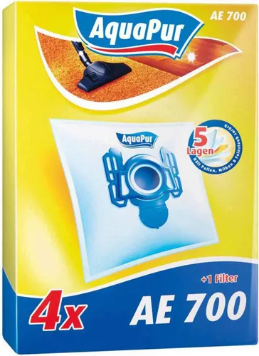 Aquapur Staubsaugerbeutel 4 Tüten + 1 Abluftfilter AE 700
