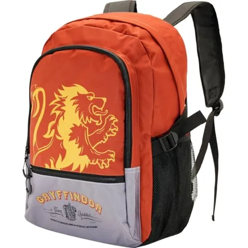 Harry Potter Gryffindor-Fan HS Fight Rucksack - Tagesrucksäcke mit 24 L Kapazität, ideal für Fans, ausgestattet mit mehreren Fächern und verstellbaren, gepolsterten Schultergurten für optimalen Tragekomfort.