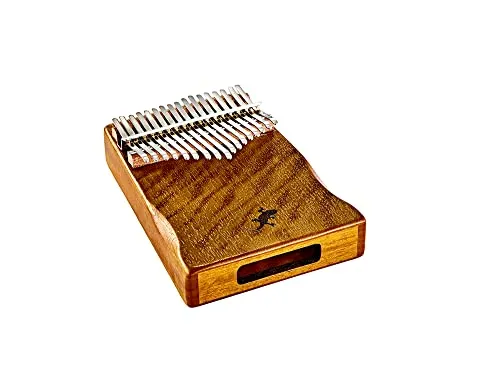Ortega Guitars Kalimba C-Dur akustisch - Percussion Series - Daumenklavier mit 17 Zungen - Mit Schallloch - Inklusive Zubehör - Phoebe, Natur (OKB3)
