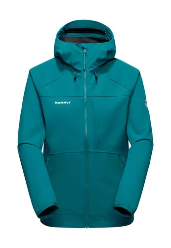 Ultimate Comfort SO Hooded Jacket Women - Mammut, Softshell Jacke für Damen - Funktionsjacken mit 3-lagigem Softshell und PFC-freier DWR-Imprägnierung, ideal für Wandern und Alltag, umweltfreundlich und komfortabel.