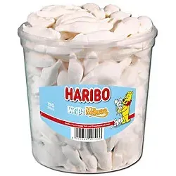 Haribo Fruchtgummi Weiße Mäuse 150 Stück - Fruchtgummis mit fruchtigem Geschmack, ideal für Partys oder als Snack für zwischendurch. Genießen Sie die Vielfalt mit 150 Portionen!