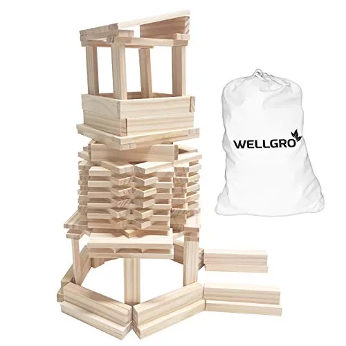 WELLGRO Natur Holzbausteine von Wellgro
