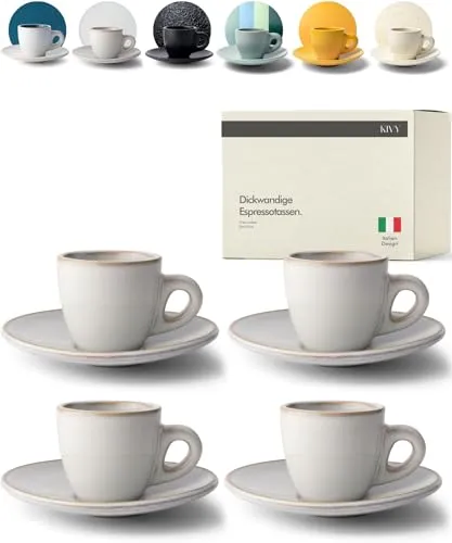KIVY Espressotassen Set [4 x 75ml] in grau von KIVY
