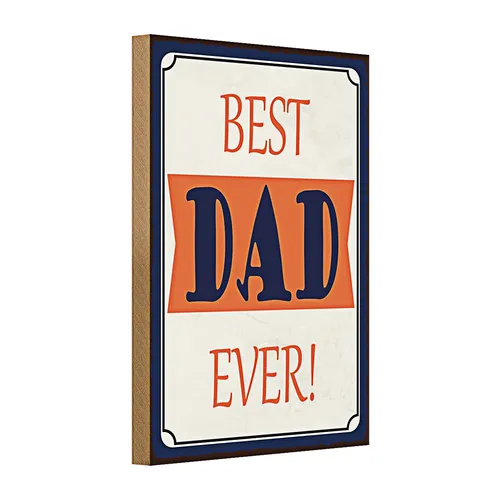 Holzschild Spruch 20x30cm best DAD ever bester Vater