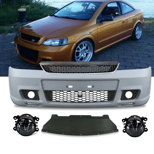 Opel Astra G OPC II Stoßstange vorne + Kühlergrill Schwarz