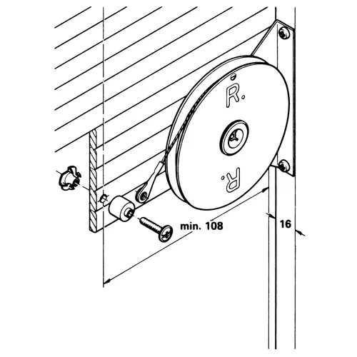 Kunststoff Seilrolle Gewichtsausgleichbeschlag