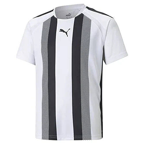 PUMA Unisex-Child Shirt, Puma White-Puma Black, 128, 704927