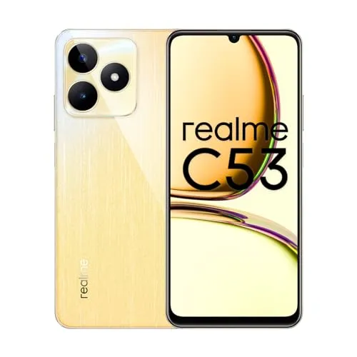 realme Smartphone C53 Gold - 6 GB RAM, 128 GB - Simlockfreies Handy mit hochwertiger Ausstattung und großem Speicher, ideal für alle, die Leistung zum besten Preis suchen!