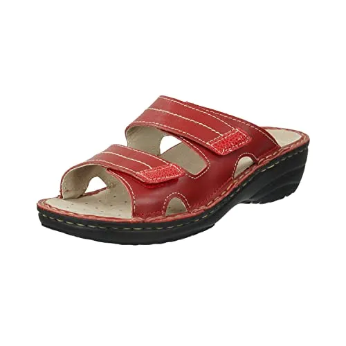 Rohde Damen, Frauen, Pantoletten, Slipper,Wechselfußbett,Backless Slipper,Mules,Gartenschuhe,Sommerschuhe,sommerclogs,Clogs,ROT,36 EU / 3.5 UK