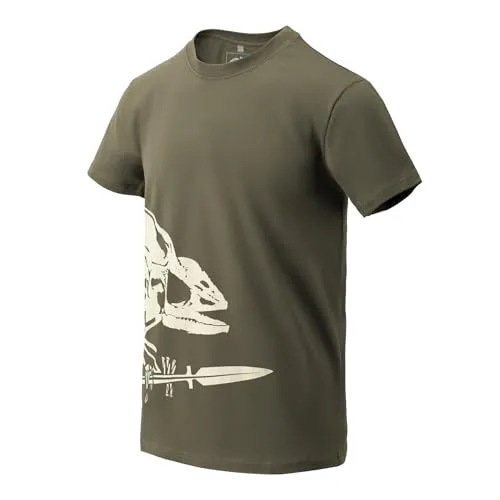 Helikon-Tex T-Shirt Full Body Skeleton in Grün - Hochwertiges Herren T-Shirt aus 100% Baumwolle mit stylischem Skelett-Design. Ideal für entspannte Tage und alle, die einen besonderen Look schätzen. Pflegeleicht und angenehm zu tragen.