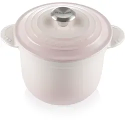 Le Creuset Cocotte Every 18 cm - Gusseisen Kochgeschirr in Shell Pink - Vielseitige 2-Liter Cocotte aus Gusseisen für gleichmäßige Kochergebnisse, ideal zum Anbraten, Braten und Backen. Perfekt für alle Herdarten und spülmaschinenfest.