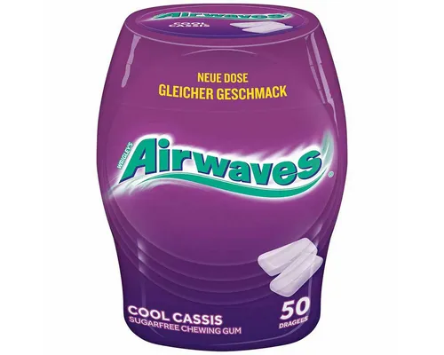 Airwaves Süßigkeit, Airwaves Cool Cassis zuckerfreie Dragees in der Dose 50 Stück