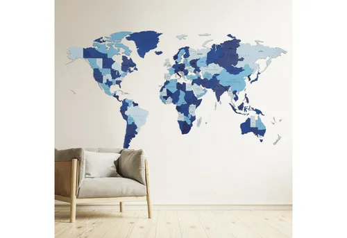 EWA Eco-Wood-Art Holzpuzzle Weltkarte L