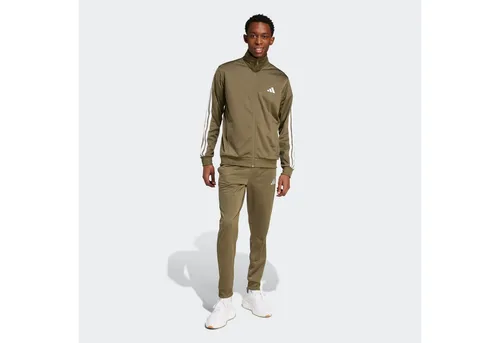 adidas Trainingsanzug M 3S TR TT TS (2-tlg) – Sportlich und bequem - Zweiteiliges Set für Laufen und sportliche Aktivitäten. Aus 100% Polyester, maschinenwaschbar. Ideal für aktive Tage in trendigem Olivgrün.