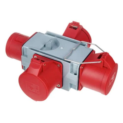 Brennenstuhl CEE Stromverteiler 1081670 400 V 32 A - Starkstromzubehör für den Außenbereich, ideal für Baustellen und Landwirtschaft mit 3 x 400V Anschlüssen für vielseitige Einsatzmöglichkeiten.