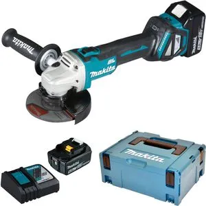 Makita DGA511RTJ Akku-Winkelschleifer 18V mit 2 Akkus und Koffer