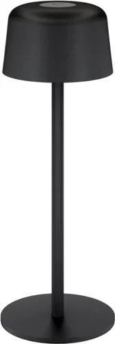 Goobay LED-Tischleuchte S, kabellose Akku Tischlampe, 14 LEDs, dimmbar, 150 lm, 3000 K, IP44, 25cm - Farbe: schwarz