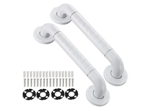 WOOHSE Haltegriff Seitenwandgriff Haltegriffe Senioren Rutschfreier Dusche 2PCS, Leuchtfunktion,Tragkraft bis zu 300kg